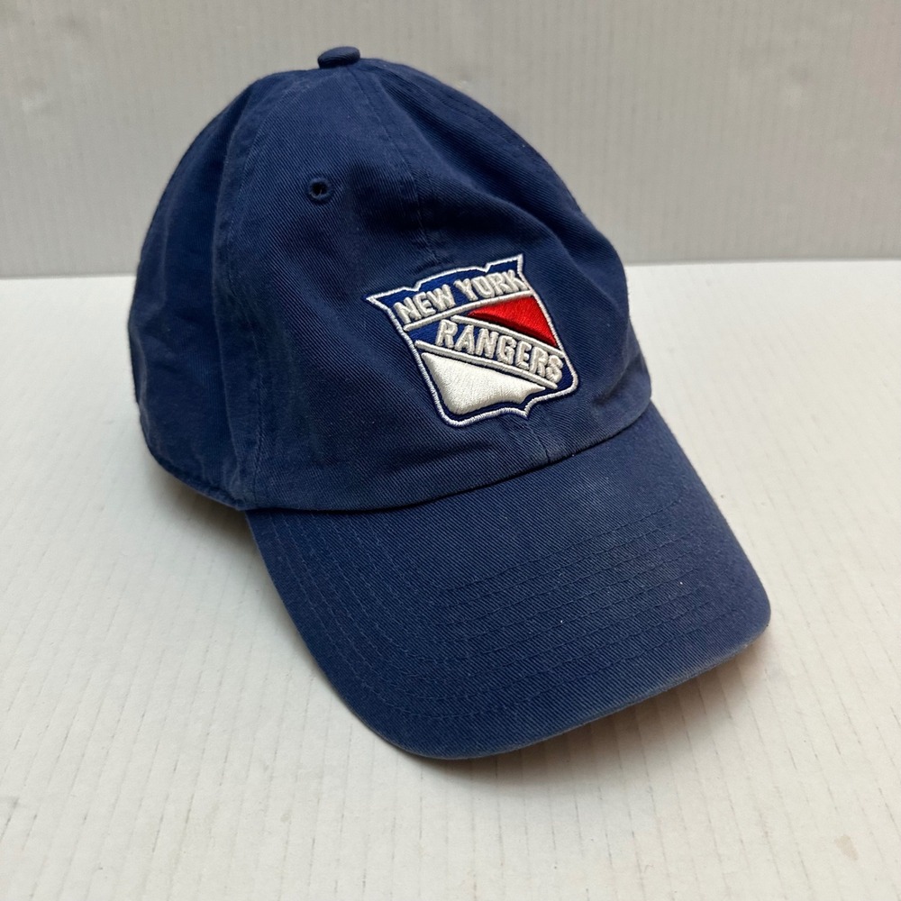 New York Rangers Mens XL 47‎ Brand NHL Navy Blue Franchise Fitted Hat Cap Cotton